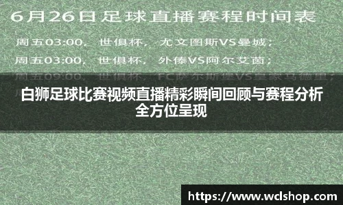 白狮足球比赛视频直播精彩瞬间回顾与赛程分析全方位呈现