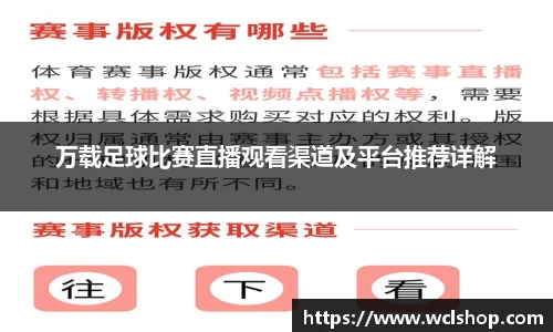 万载足球比赛直播观看渠道及平台推荐详解